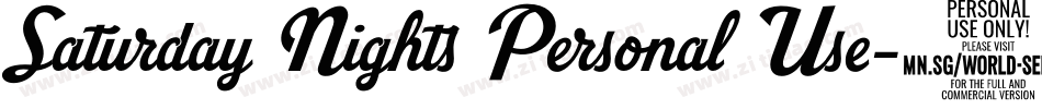 Saturday Nights Personal Use字体转换